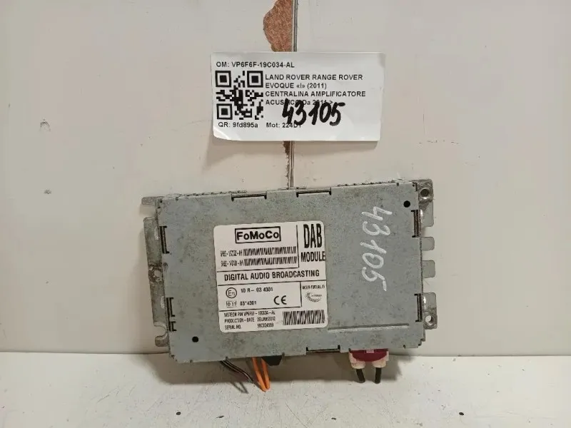 Centralina Amplificatore Acustico VP6F6F-19C034-AL Land Rover Range Rover Evoque I 2011