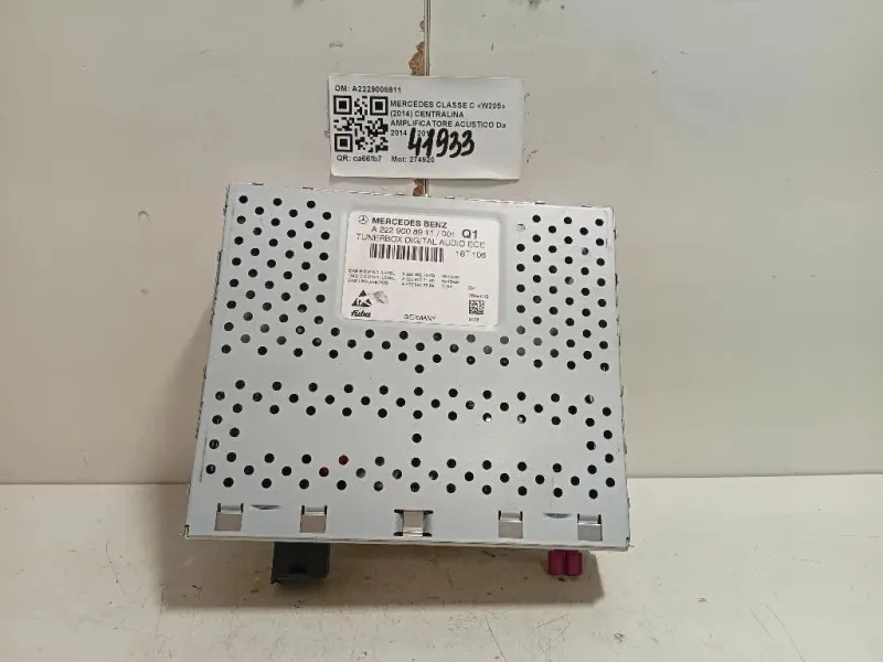 Centralina Amplificatore Acustico A2229008911 Mercedes Classe C W205 2014