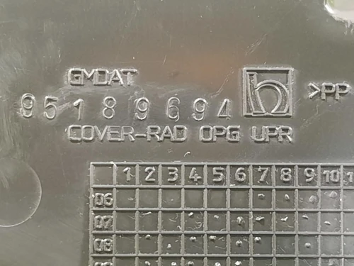 Copertura Interna Griglia Radiatore SUP ANT 95189694 Opel Antara A 2011