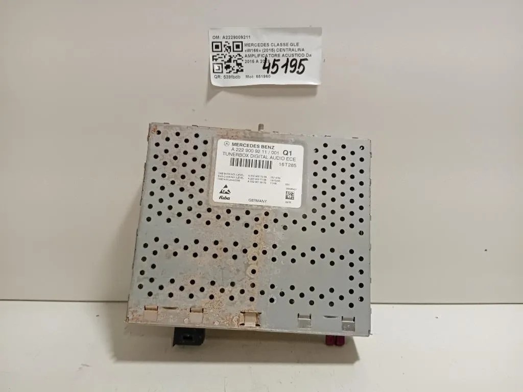 Centralina Amplificatore Acustico A2229009211 Mercedes Classe GLE W166 2015