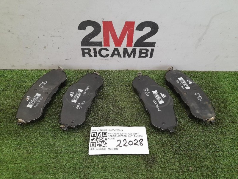 Pastiglie Freni ANT 0204705013 0204705014 Peugeot 308 II SW 2014