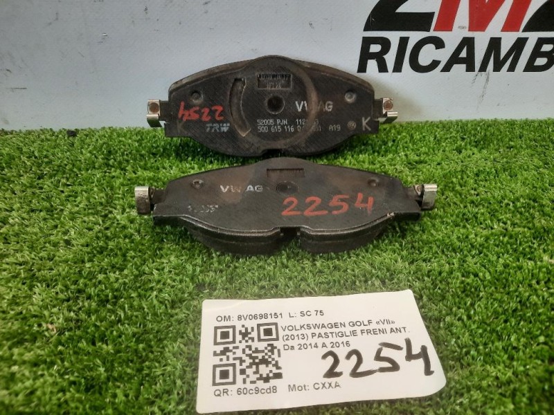 Pastiglie Freni ANT 8V0698151 Volkswagen GOLF VII 2013