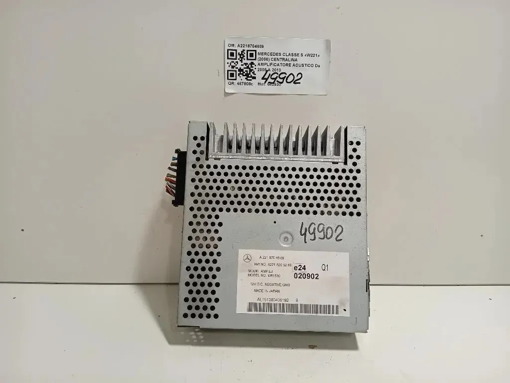 Centralina Amplificatore Acustico A2218704689 Mercedes Classe S W221 2006