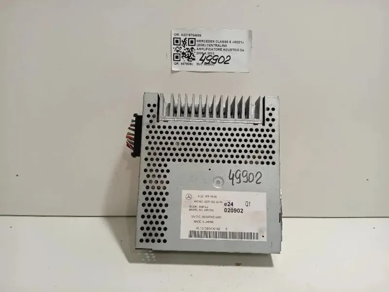 Centralina Amplificatore Acustico A2218704689 Mercedes Classe S W221 2006