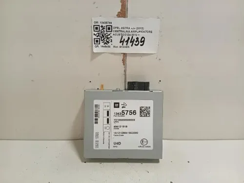 Centralina Amplificatore Acustico 13435756 Opel Astra J 2012