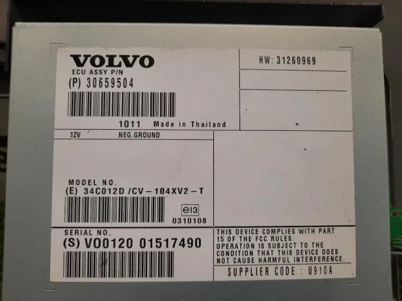 Centralina Amplificatore Acustico 30659504 Volvo S60 II 2010