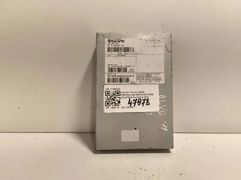 Centralina Amplificatore Acustico 31360322 Volvo V70 III 2008