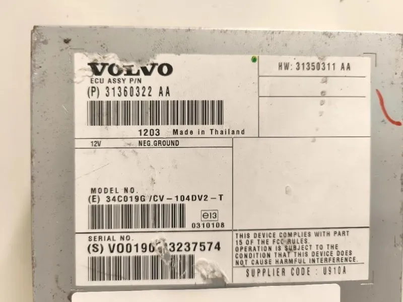 Centralina Amplificatore Acustico 31360322 Volvo V70 III 2008