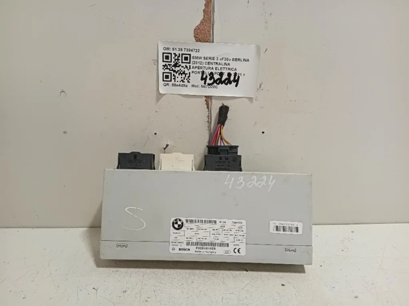 Centralina Apertura Elettrica Portello POST 6135 7384722 Bmw Serie 3 F30 Berlina 2012