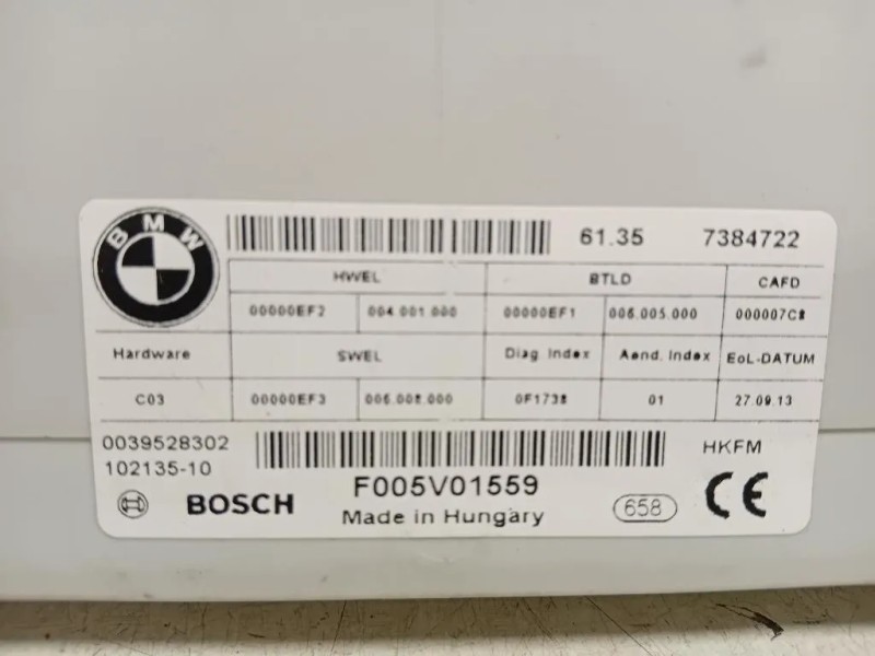 Centralina Apertura Elettrica Portello POST 6135 7384722 Bmw Serie 3 F30 Berlina 2012