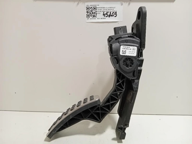 Pedale Acceleratore A2923000100 Mercedes Classe GLE W166 2015