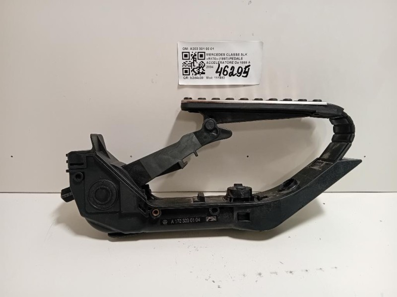 Pedale Acceleratore A203 301 00 01 Mercedes Classe SLK R170 1997