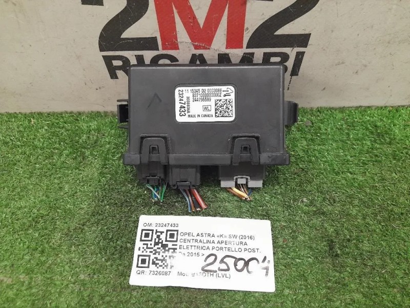 Centralina Apertura Elettrica Portello POST 23247433 Opel Astra K SW 2016