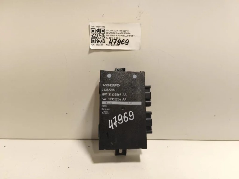 Centralina Apertura Elettrica Portello POST 31341090 Volvo XC70 III 2013