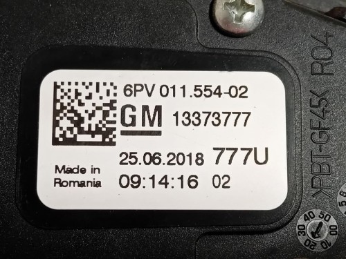 Pedale Acceleratore 13373777 Opel Astra K 2016