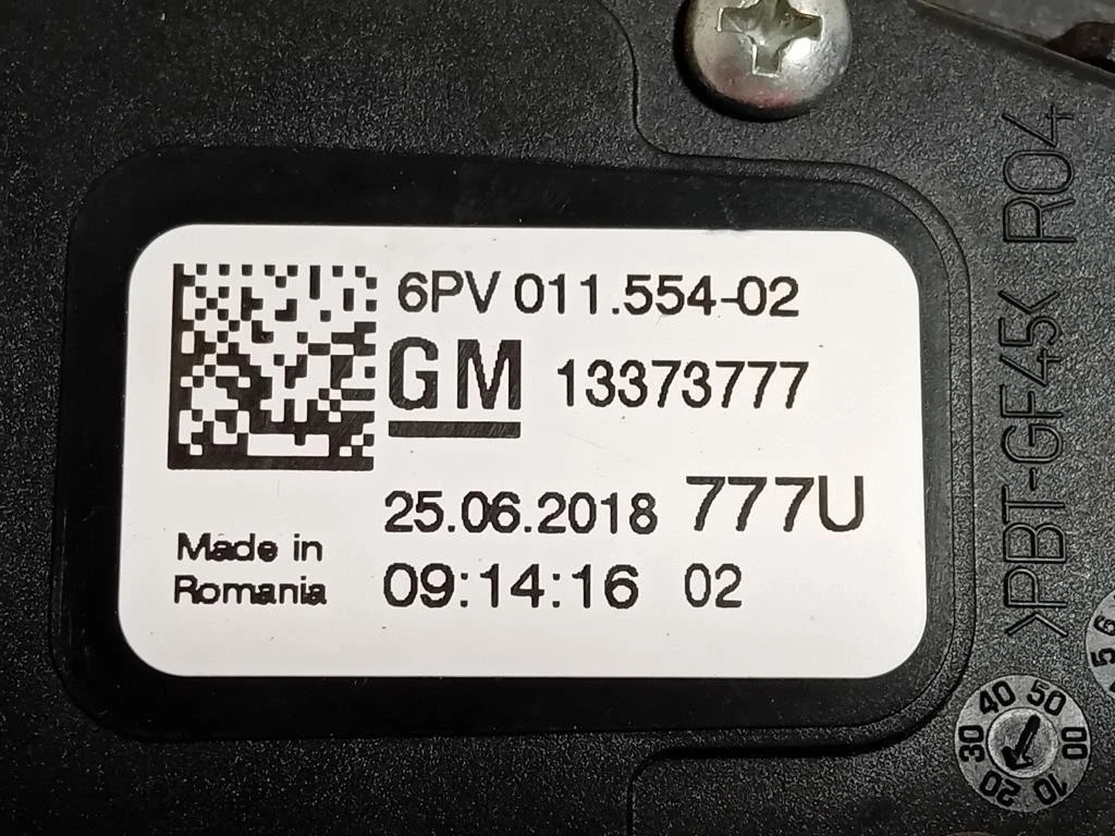 Pedale Acceleratore 13373777 Opel Astra K 2016