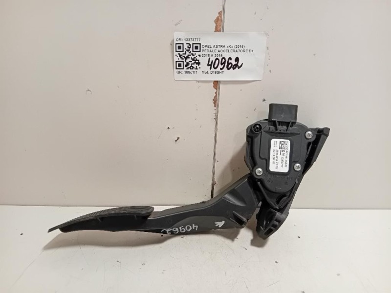 Pedale Acceleratore 13373777 Opel Astra K 2016