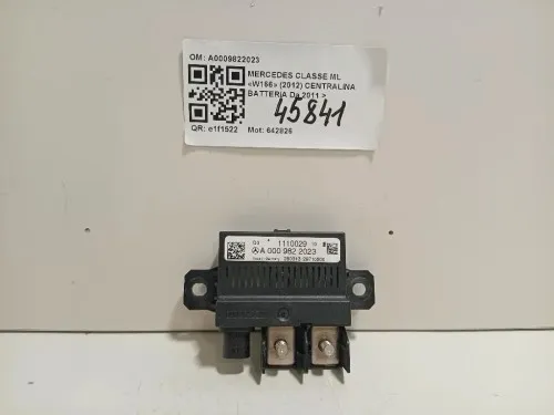 Centralina Batteria A0009822023 RELE BATTERIA Mercedes Classe ML W166 2012