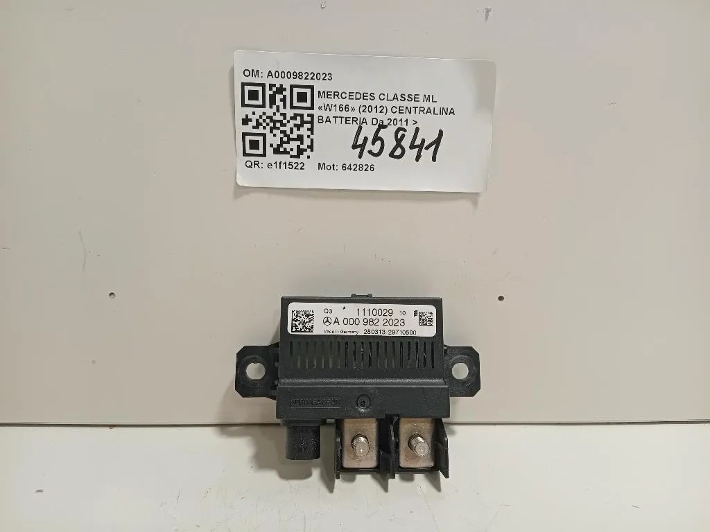 Centralina Batteria A0009822023 RELE BATTERIA Mercedes Classe ML W166 2012