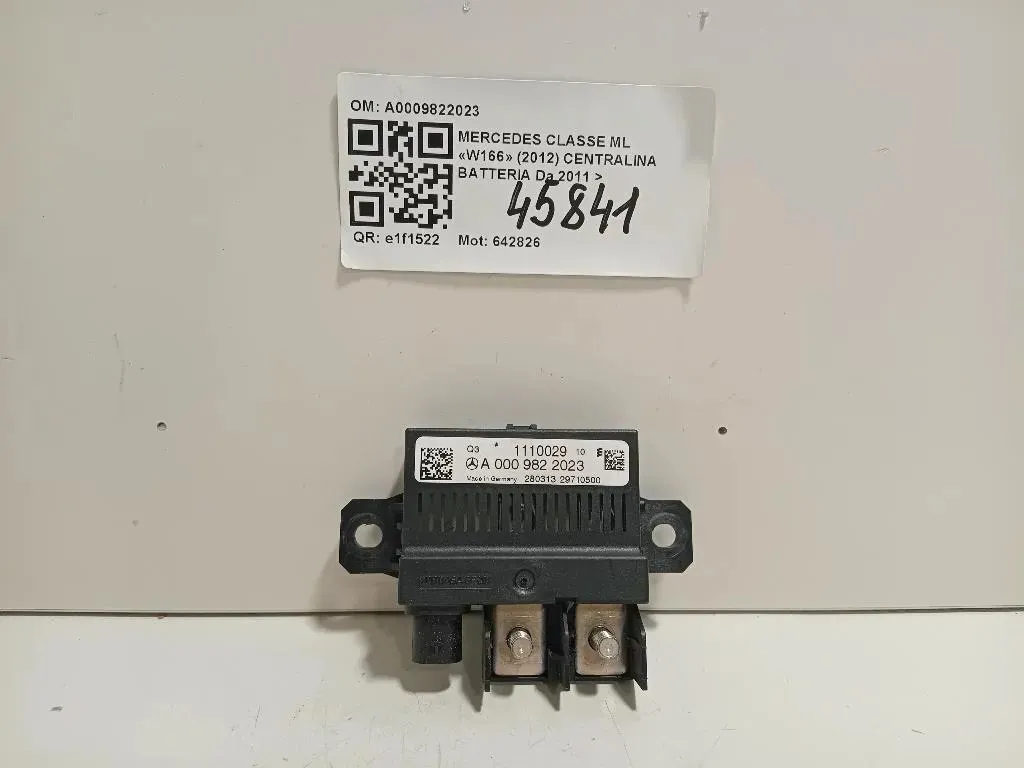 Centralina Batteria A0009822023 RELE BATTERIA Mercedes Classe ML W166 2012