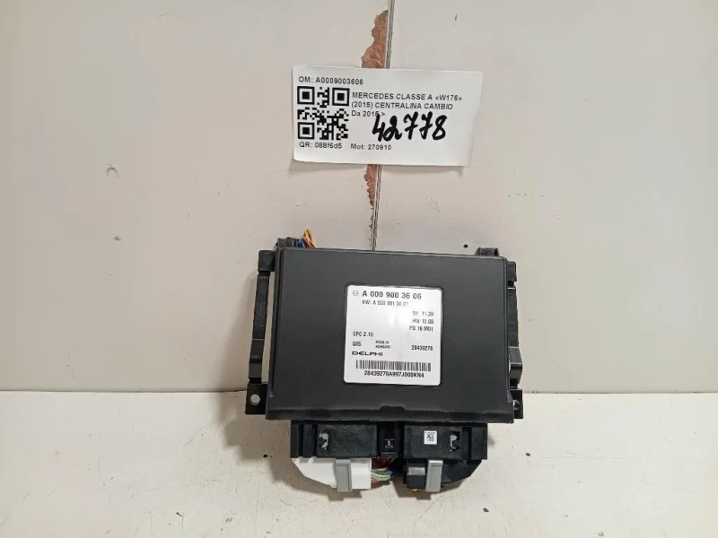 Centralina Cambio A0009003606 Mercedes Classe A W176 2015