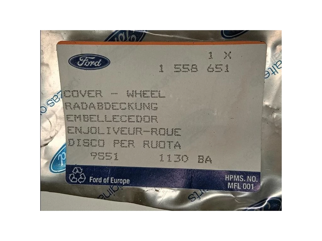 Copricerchio Ruota ANT DX 1558651 Ford Transit III 1995