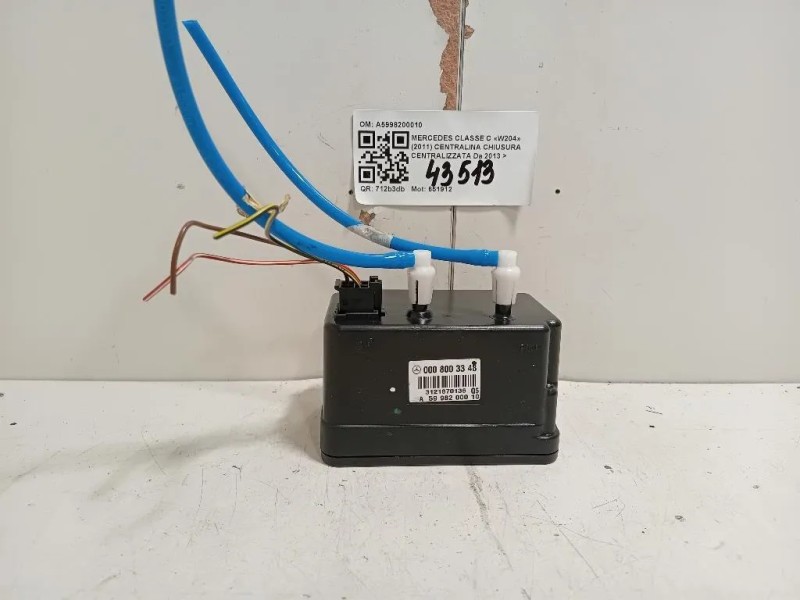Centralina Chiusura Centralizzata A5998200010 Mercedes Classe C W204 2011