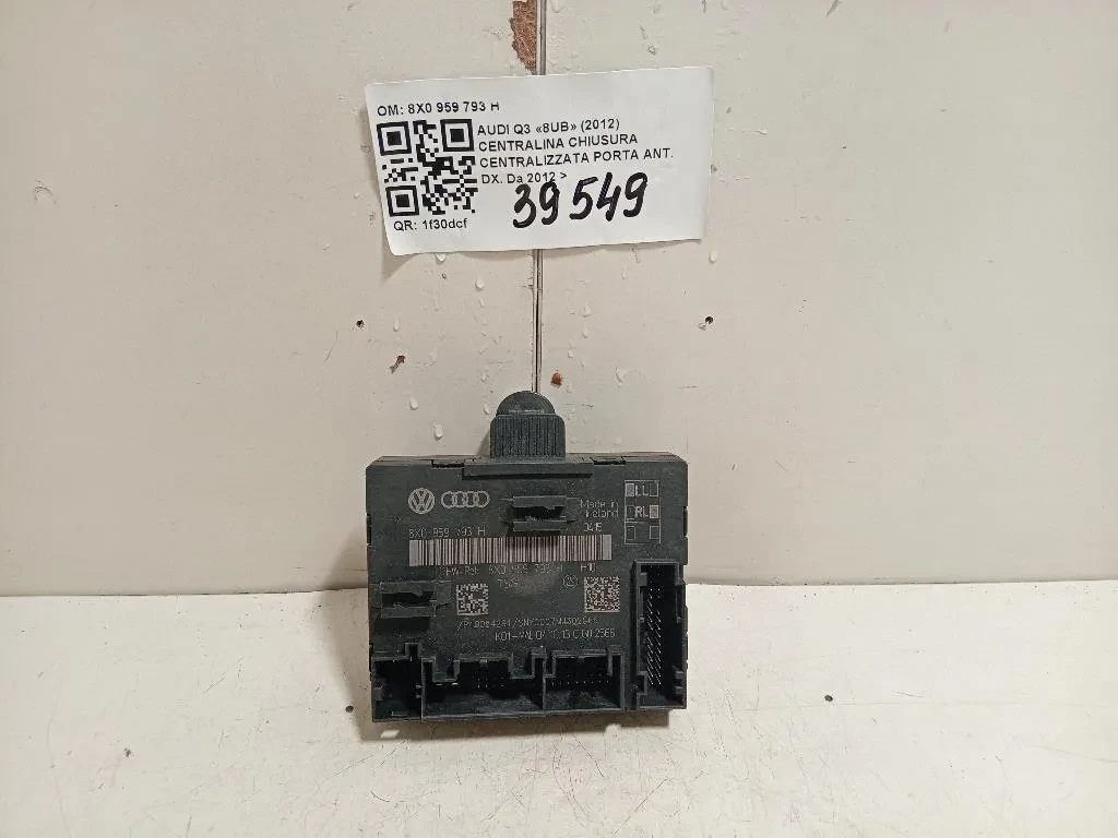 Centralina Chiusura Centralizzata Porta ANT DX 8X0 959 793 H Audi Q3 8UB 2012