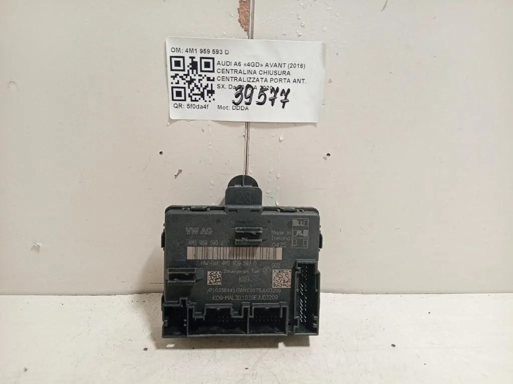 Centralina Chiusura Centralizzata Porta ANT SX 4M1 959 593 D Audi A6 4GD Avant 2016