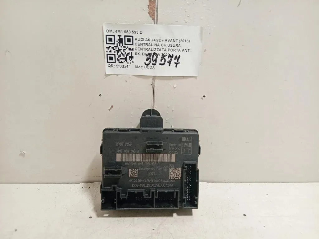 Centralina Chiusura Centralizzata Porta ANT SX 4M1 959 593 D Audi A6 4GD Avant 2016