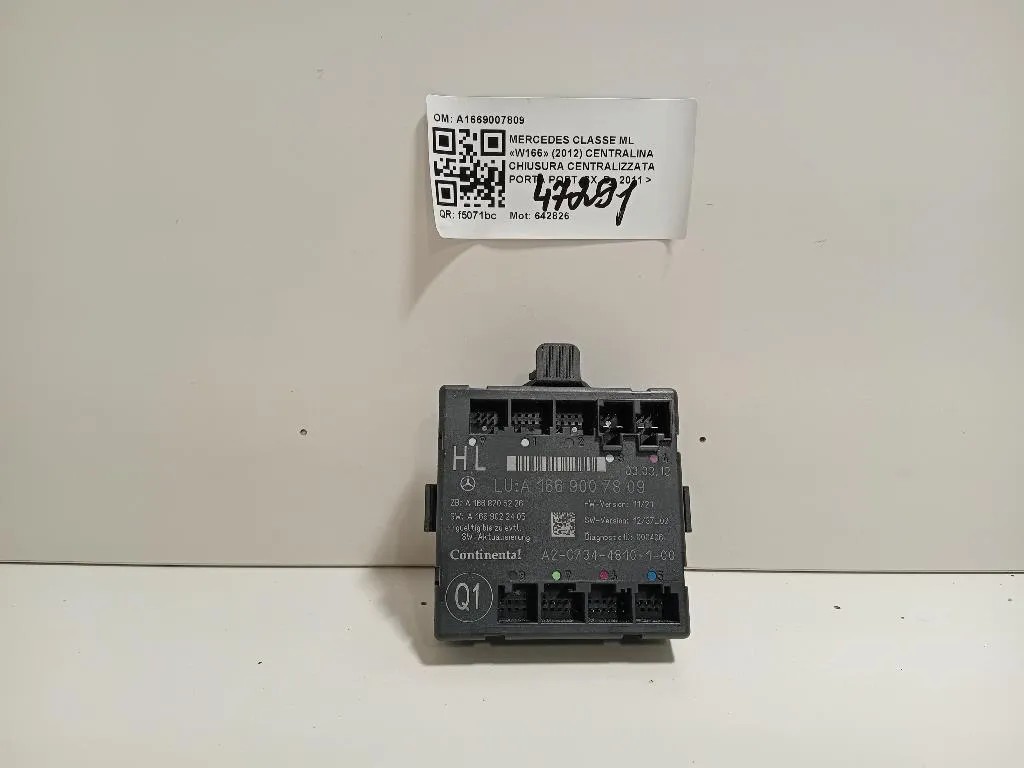 Centralina Chiusura Centralizzata Porta POST SX A1669007809 Mercedes Classe ML W166 2012