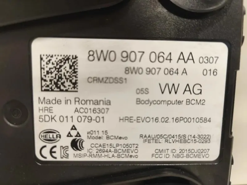 Centralina Comfort 8W0 907 064 AA Audi A4 8W2 2015