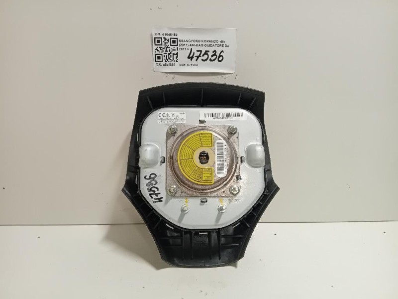 Air-bag Guidatore 61646180 Ssangyong Korando III 2011