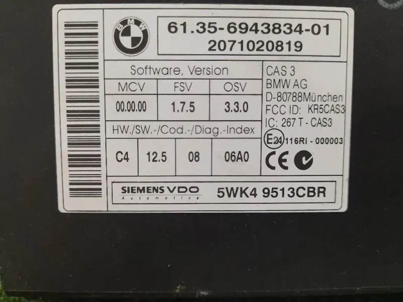 Centralina Comfort 61356943834 Bmw Serie 1 E87 Berlina 2005