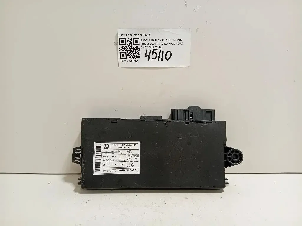 Centralina Comfort 6135-9217853-01 Bmw Serie 1 E87 Berlina 2005