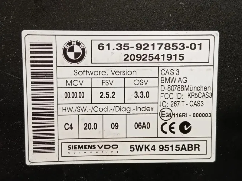 Centralina Comfort 6135-9217853-01 Bmw Serie 1 E87 Berlina 2005
