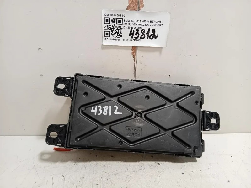 Centralina Comfort 9374506-02 Bmw Serie 1 F20 Berlina 2012