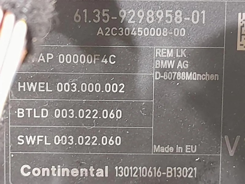 Centralina Comfort 6135-9298958-01 Bmw Serie 1 F20 Berlina 2012