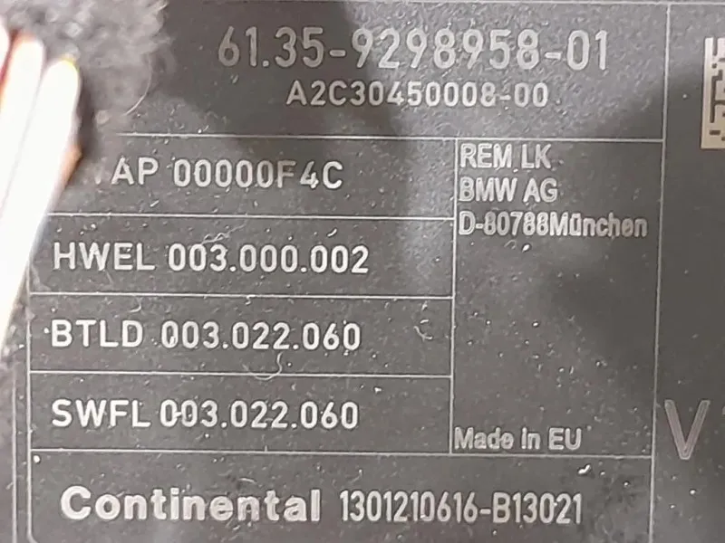 Centralina Comfort 6135-9298958-01 Bmw Serie 1 F20 Berlina 2012