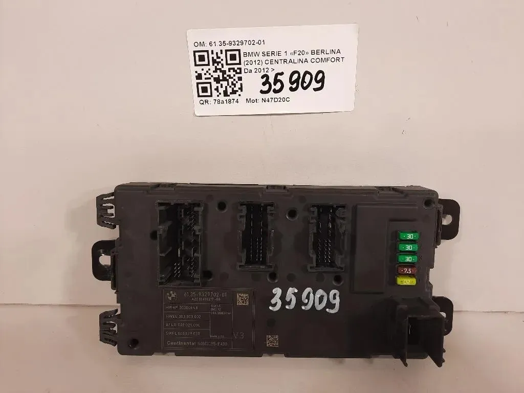 Centralina Comfort 6135-9329702-01 Bmw Serie 1 F20 Berlina 2012