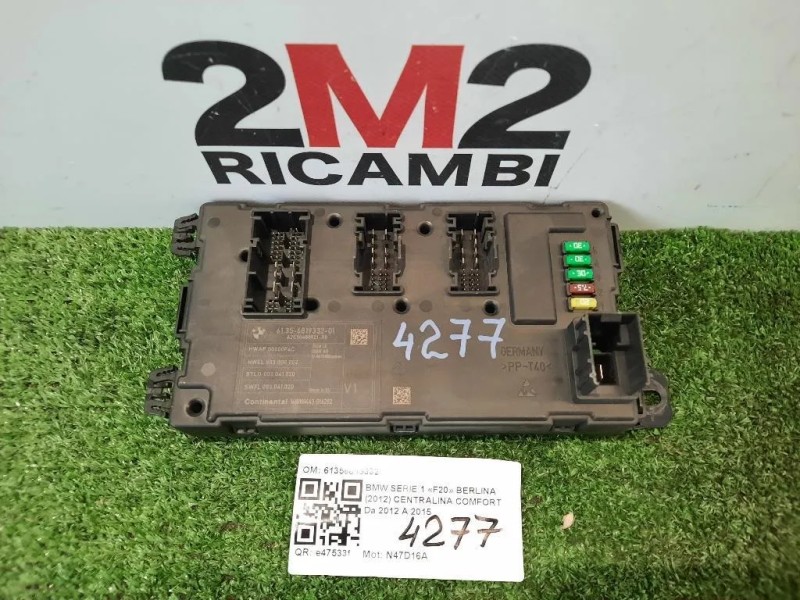 Centralina Comfort 6135681933201 61356819332 BODY Bmw Serie 1 F20 Berlina 2012