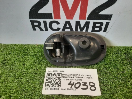 Maniglia Porta INT POST DX 826721919R Dacia Sandero II 2013