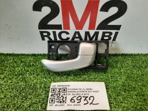 Maniglia Porta INT POST DX 826230X000 Hyundai I10 I 2008