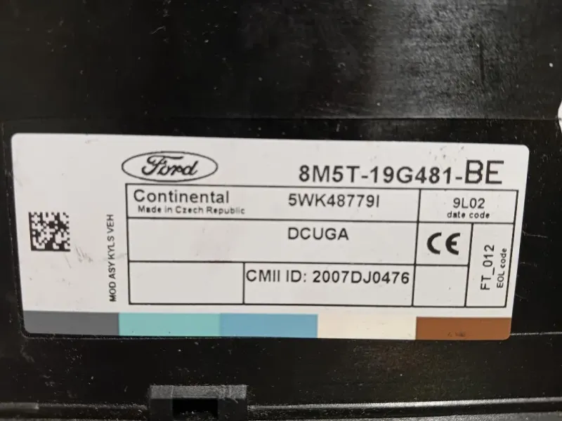 Centralina Comfort 8M5T-19G481 Ford KUGA I 2008