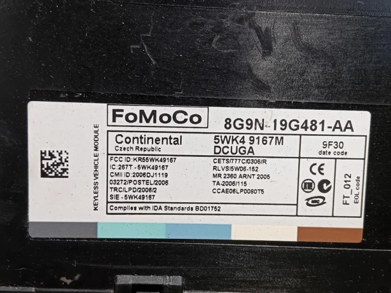 Centralina Comfort 8G9N-19G481-AA Jaguar XF I 2008