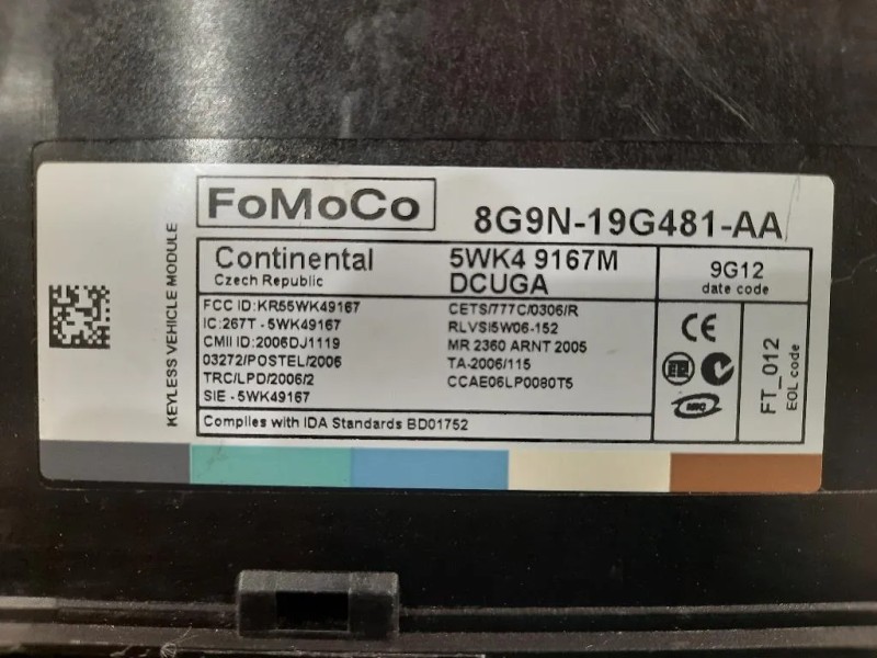 Centralina Comfort 8G9N-19G481-AA Jaguar XF I 2008