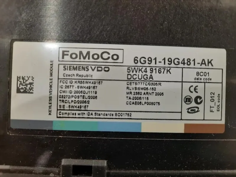 Centralina Comfort 8G9N-19G481-AA Jaguar XF I 2008