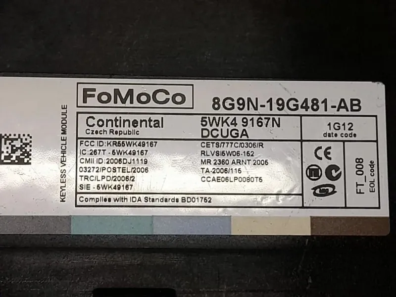 Centralina Comfort 8G9N19G481AB Jaguar XF I 2008