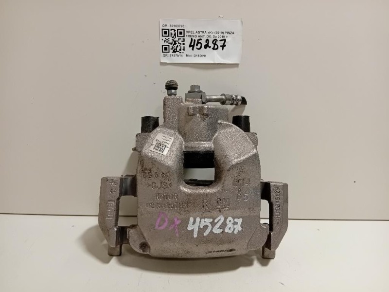 Pinza Freno ANT DX 39103796 Opel Astra K 2019