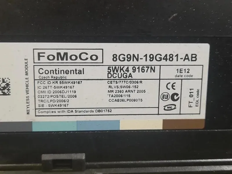 Centralina Comfort 8G9N19G481AB Jaguar XF I 2008